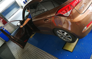 Der Hyundai i20 auf dem Prüfstand